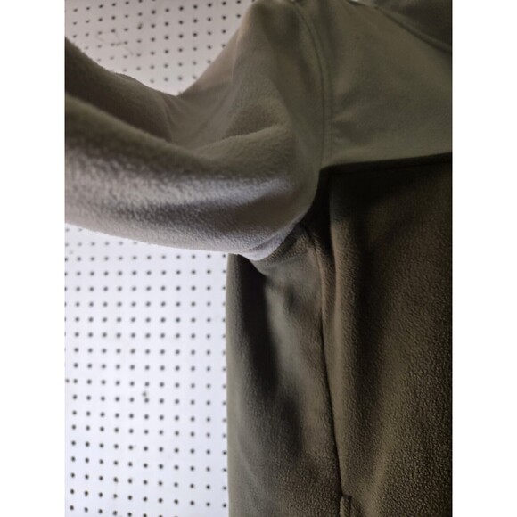 Lands End Sweater Mens Medium White Fleece Pullover Quarter Button - Picture 4 of 6